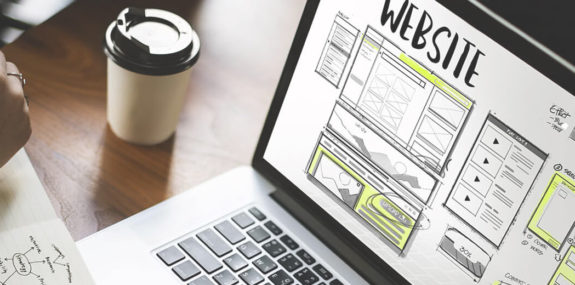 Макет сайта на ноутбуке